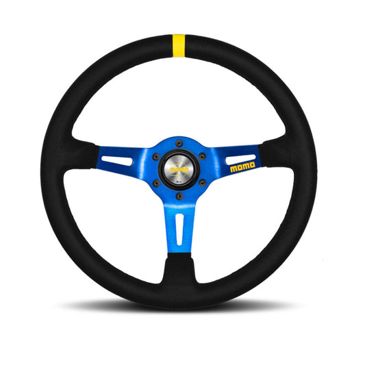 Mod.08 Steering Wheel - Suede Blue Spoke